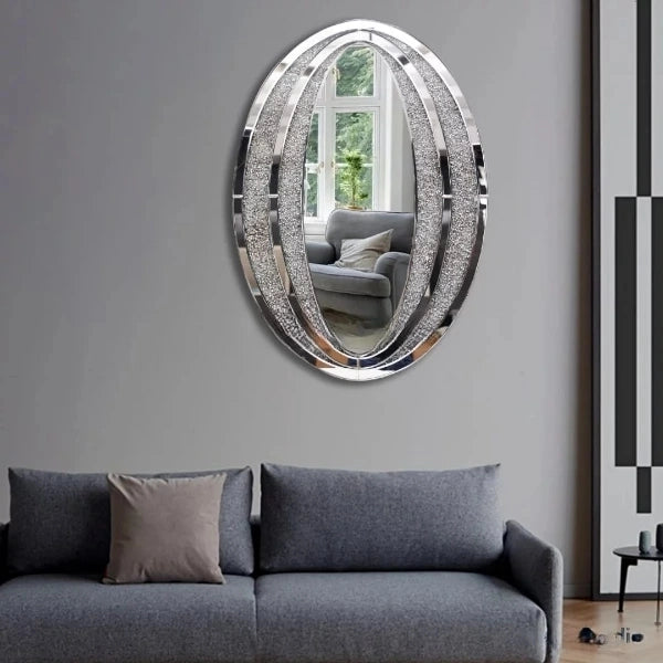 Javell Oval Crystal Mirror