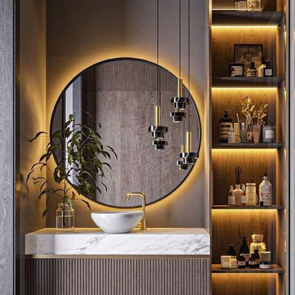 Keuna Metal Framed Round backlit LED 3