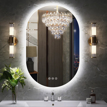 Kolby Frosted Edge Capsule LED Mirror 4