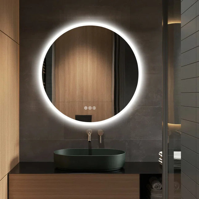Kolby Frosted Edge Round LED Mirror 5