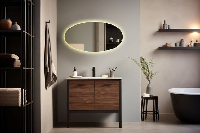 Kolomon Large Oval Backlit LED Mirror