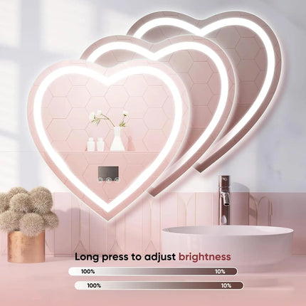 Kresic Heart Shape LED Mirror