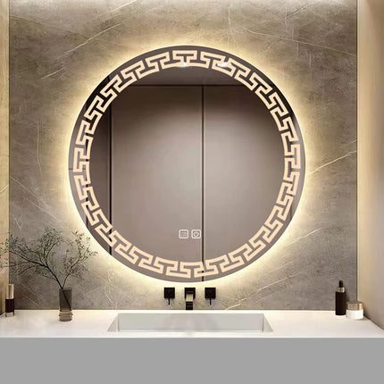 Mackie Round LED Bathroom Mirror (3 Led Lights)