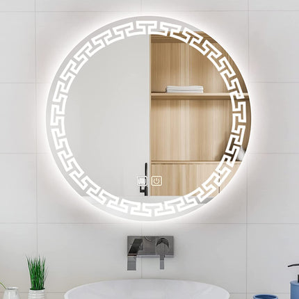 Mackie Round LED Bathroom Mirror (3 Led Lights)