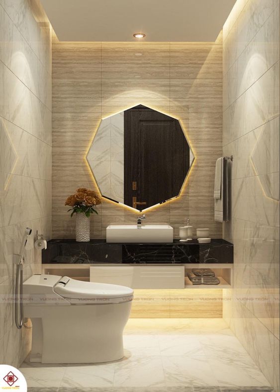 Nayelis Backlit Round Led Mirror