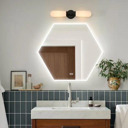 Neptune Hexagonal Shaped Edge Frosted Led Mirror with 3 lights 3