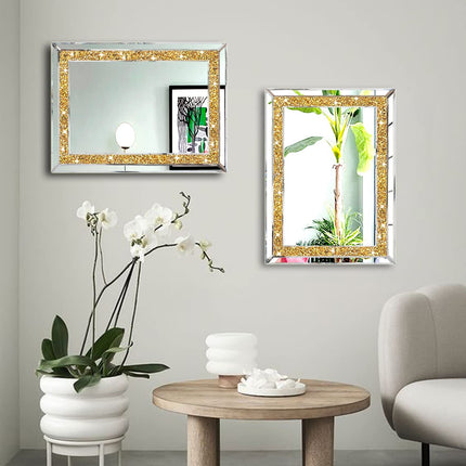 Noreen Crystal Diamond Rectangle Mirror 2