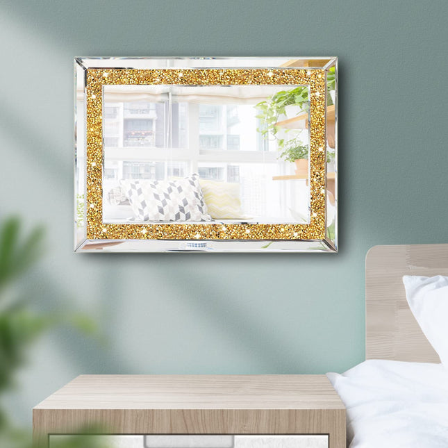 Noreen Crystal Diamond Rectangle Mirror4