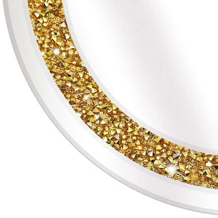 Noreen Gold Crystal Round Mirror 3