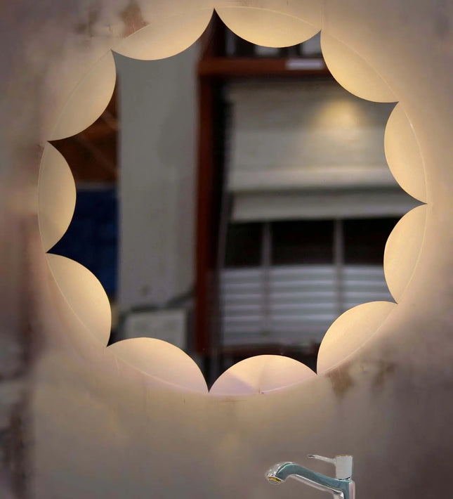 Olmas LED Round Mirror with 3 Lights