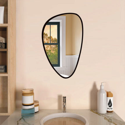 Pebble Wood shaped mirror