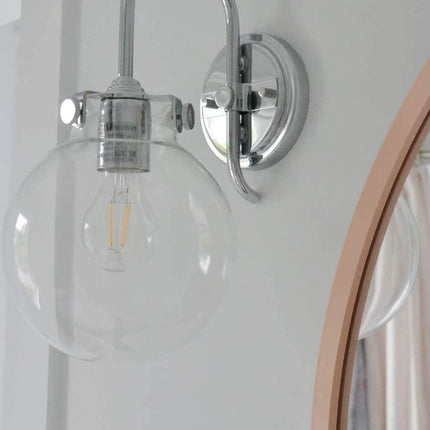 pink Wood Round Wall Mirror 3