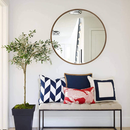 Round Wood Circle Mirror 2