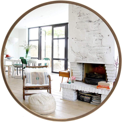 Round Wood Circle Mirror 3