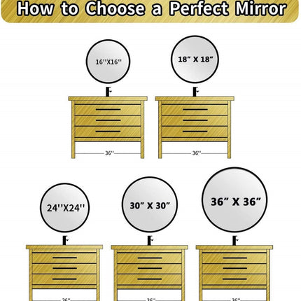 Round Wood Circle Mirror 5