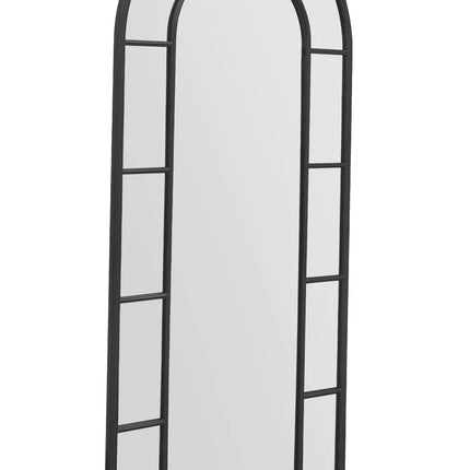 Saffiyah Standing Floor Wood Framed Arch Shape Mirror 4
