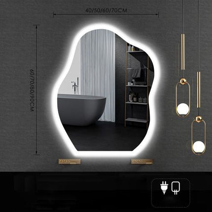 Samana Frosted Edge Irregular LED Mirror 2