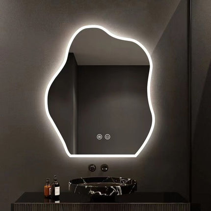 Samana Frosted Edge Irregular LED Mirror 3
