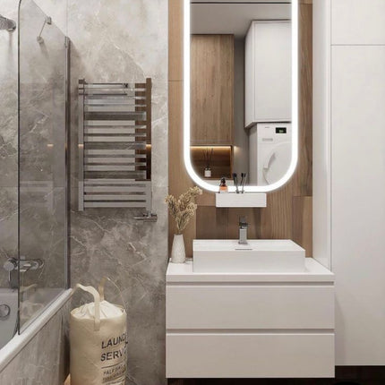 Saturn Capsule Shaped Led Mirror with 3 lights 2