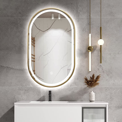 Senta Oval LED Metal Wall Mirror 4