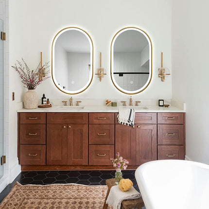 Senta Oval LED Metal Wall Mirror 5