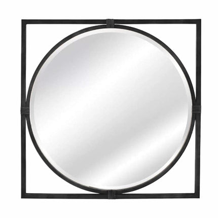 Square Wall Wood Mirror 2