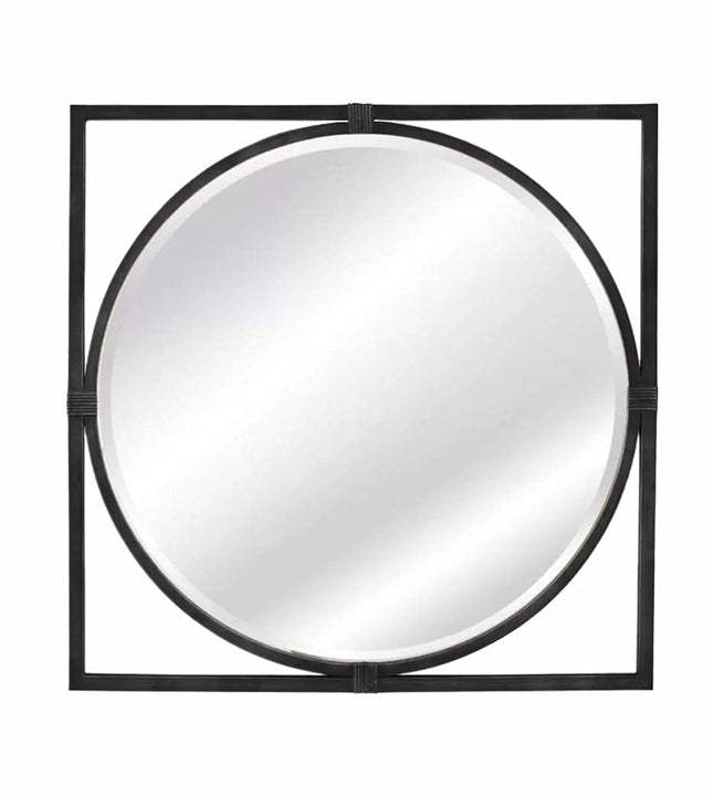 Square Wall Wood Mirror 2