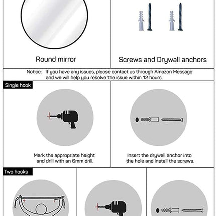 Square Wall Wood Mirror 6