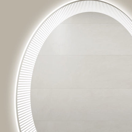 Stripe Round LED Bathroom Mirror (3 Led Lights)