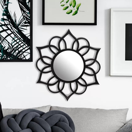 Sunburst Wood Wall Mirror