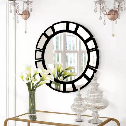 Wald Round Wood Wall Mirror