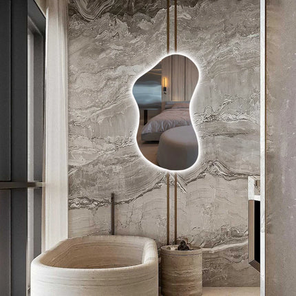 Wavy Irregular LED Mirror 2