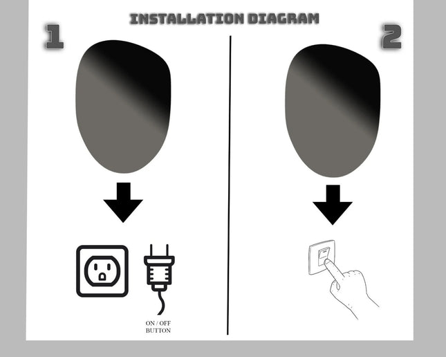 Wavy Irregular LED Mirror 3