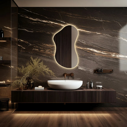 Wavy Irregular LED Mirror 5