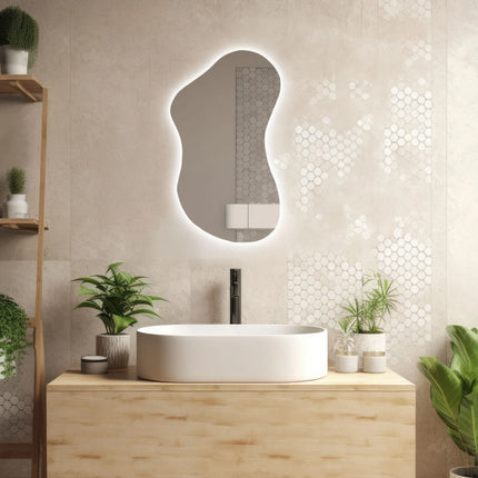 Wavy Irregular LED Mirror 6