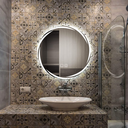 Whirlwind Round LED Bathroom Mirror (3 Led Lights) 3