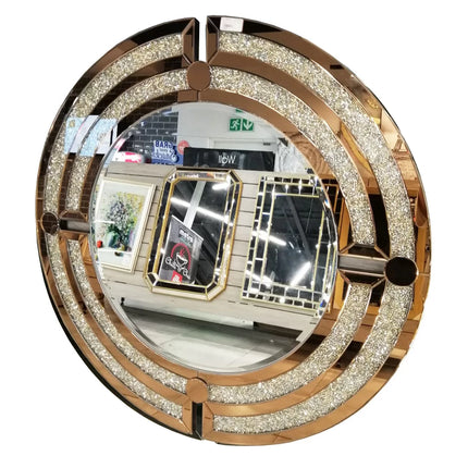 30 In Wykoff Rose Gold Crystal Accent Mirror