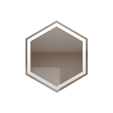 Yuriko Hexogonal LED Mirror with 3 Lights 2