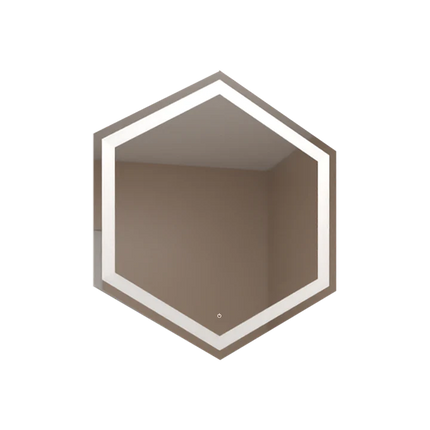Yuriko Hexogonal LED Mirror with 3 Lights
