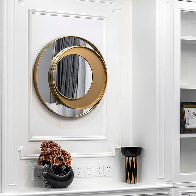 Sabine Gold Stainless Steel Round Moder Mirror